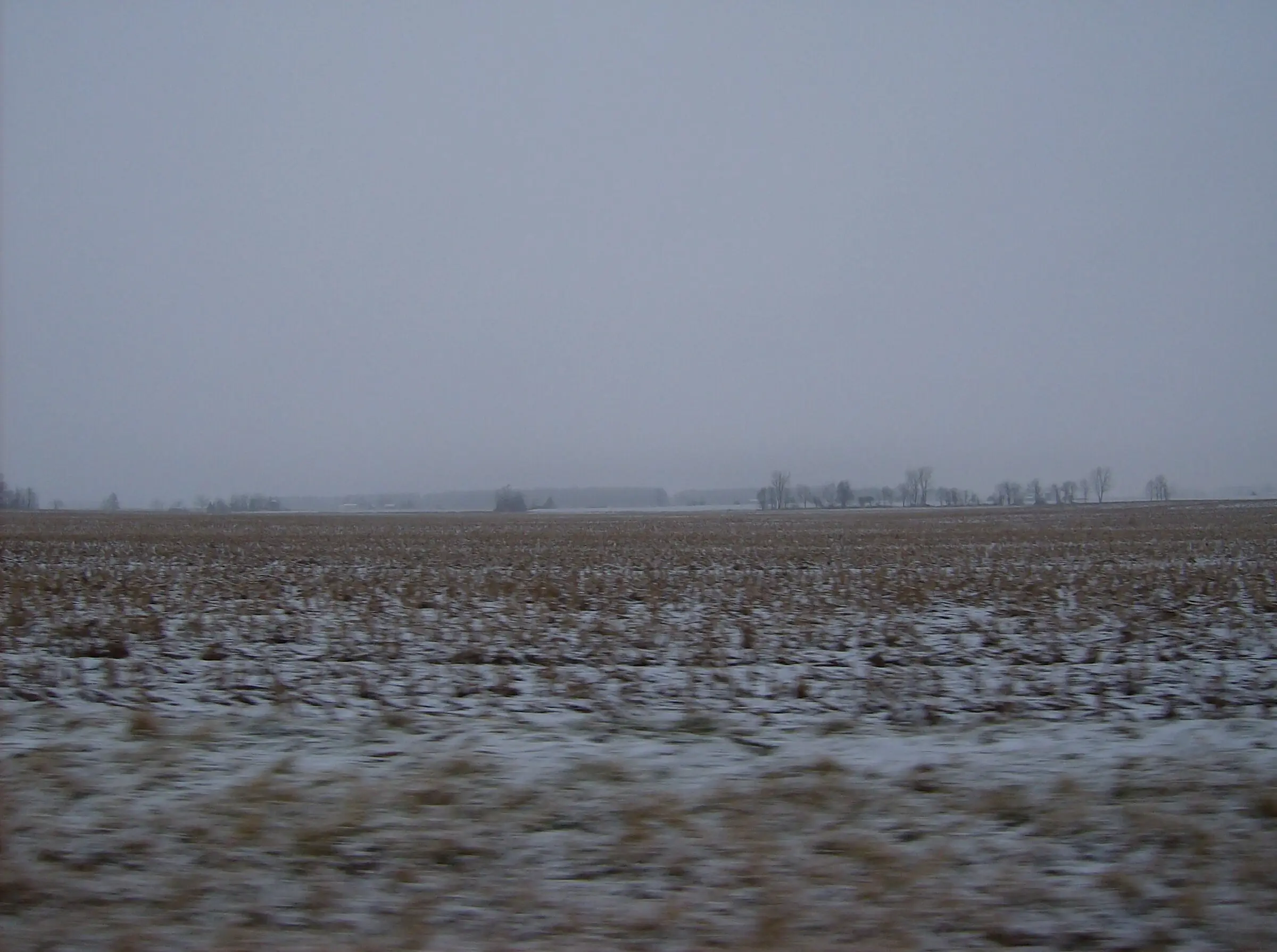 Winter cornfields, Jackson Township, Blackford County, Indiana